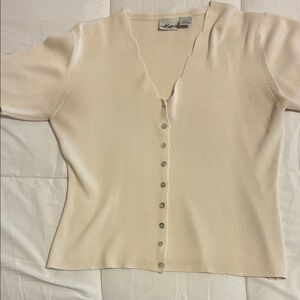 Hillard & Hanson Cream Knit Sweater